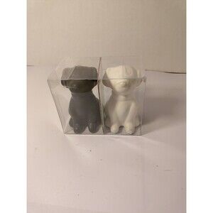 Black And White Dog Salt And Pepper Shakers